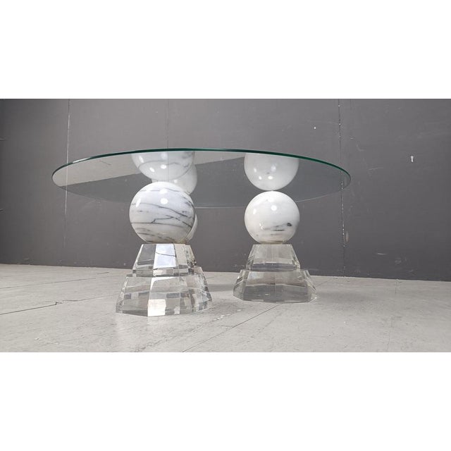 Marble Sphere Coffee Table from Roche Bobois, 1980s For Sale - Image 4 of 12
