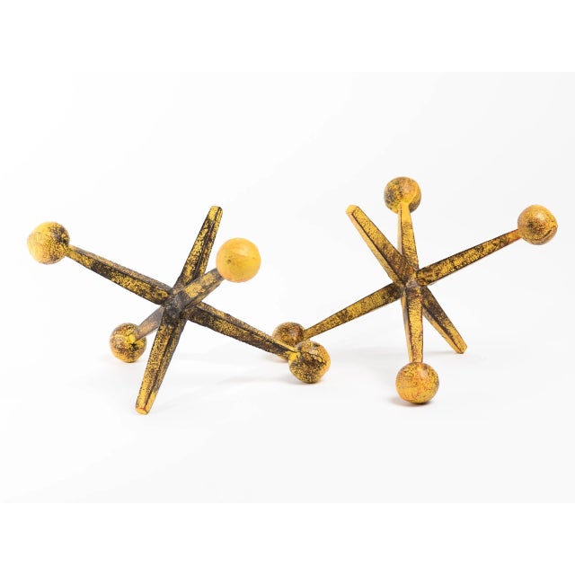1950s Patinated Iron Jax Sculpture Bookends - A Pair For Sale - Image 4 of 11