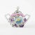 Hand-Painted Floral Sugar Bowl With Pink Rim and Unique Hexagonal Shape For Sale - Image 11 of 11