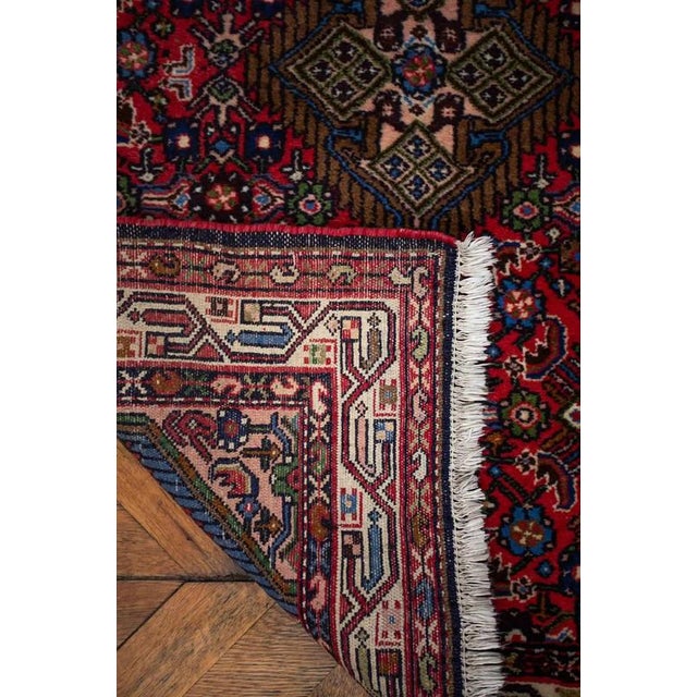 Vintage Hand-Knotted Hamadan Rug For Sale - Image 6 of 9