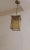 Small Lantern Shaped Ceiling Lamp with Brass Mount and Yellow Patterned Glass Shade, 1960s For Sale - Image 4 of 7