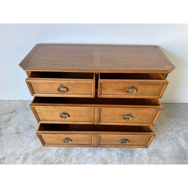1980s 1980's Vintage Baker Four-Drawer Solid Wood Dresser For Sale - Image 5 of 12