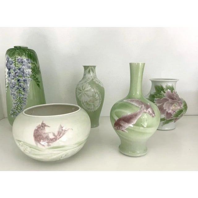 Antique Japanese Ceramic Vase Makuzu Kozan Meiji Period For Sale - Image 4 of 13