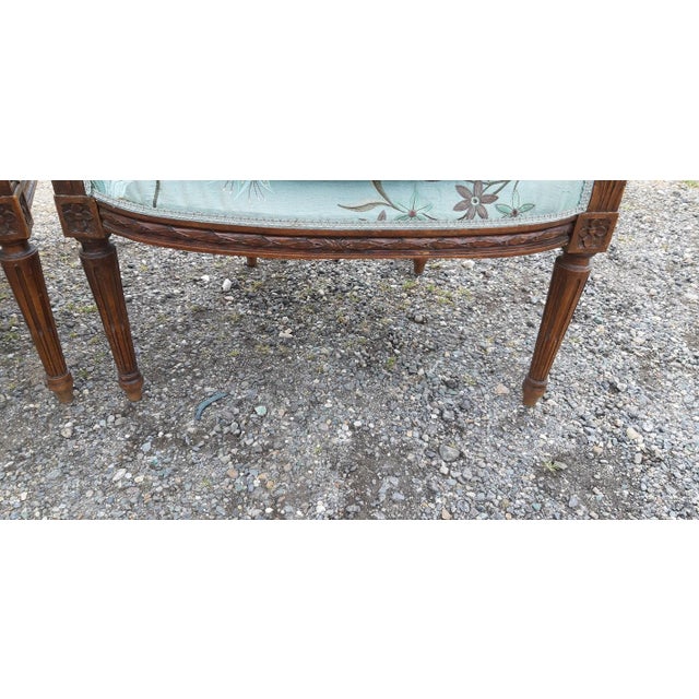 Blue Cabriolet Wingback Armchairs, 1930s, Set of 2 For Sale - Image 8 of 15