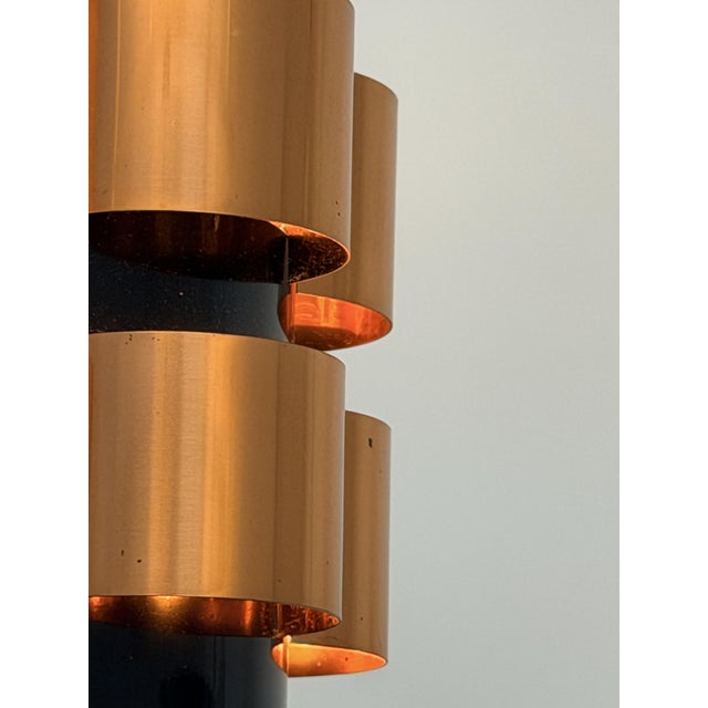 Black and Copper Pendant Lamp by Werner Schou for Coronell Elektro, Denmark, 1960s For Sale - Image 6 of 18