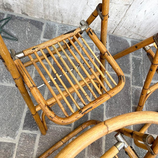 Bamboo Folding Chair from Dal Vera, Italy, 1950s For Sale - Image 10 of 17