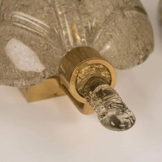Large Golden Murano Glass Wall Sconces from Barovier & Toso, Italy, 1960s, Set of 2 For Sale - Image 4 of 9
