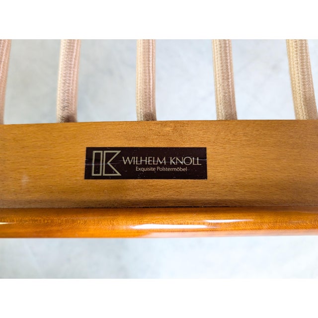 Beige Vintage Lounge Chair in Teak from Walter Knoll For Sale - Image 8 of 9