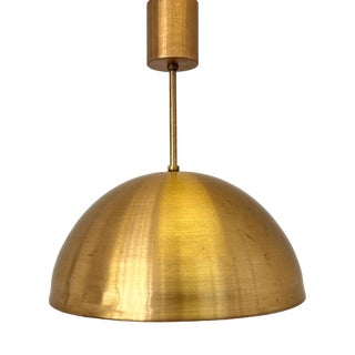 Scandinavian Style Brass Pendant, Former Czechoslovakia, 1970s For Sale