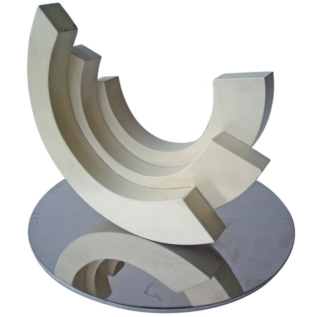 Antique White Anthony John Padovano Metal/Paint Sculpture, Signed, Dated, Numbered For Sale - Image 8 of 8