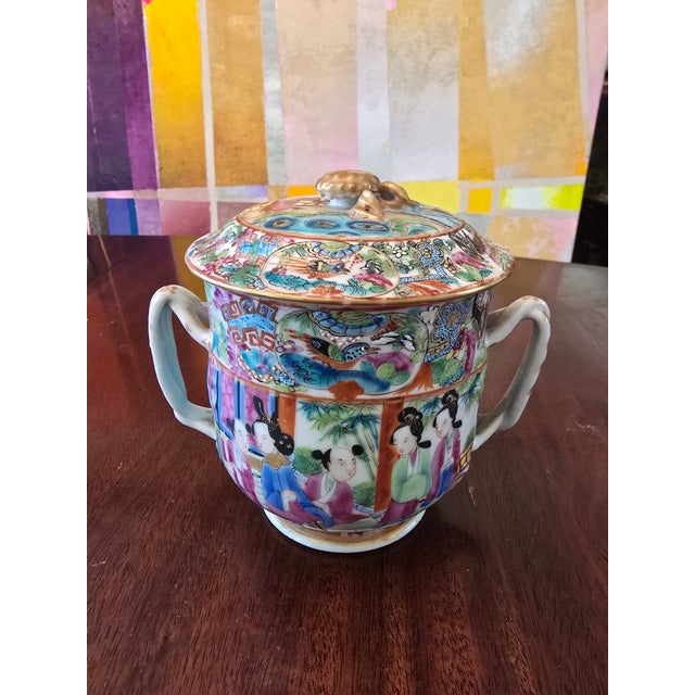 Antique Chinese Porcelain 18th Century Covered Jar For Sale - Image 9 of 10