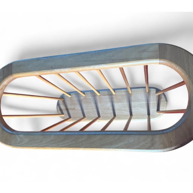 Wood Vintage Arthur Umanoff Style Wooden Magazine Rack For Sale - Image 7 of 10