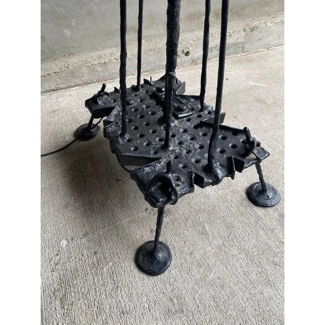 Black Monumental Steel Floor Lamp, Michel Froment, France, 2000 For Sale - Image 8 of 10