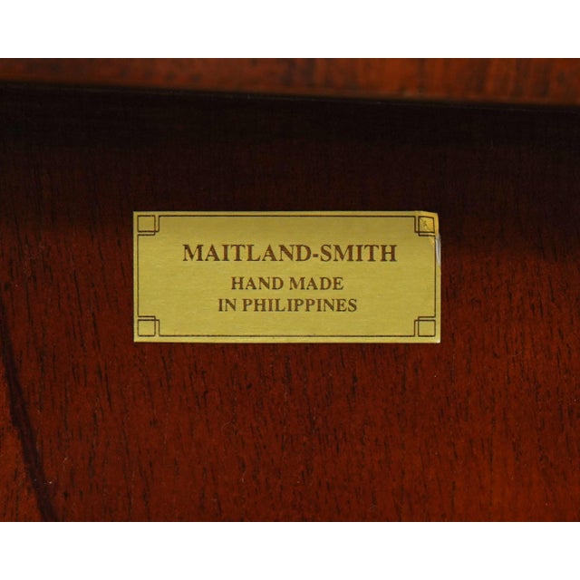 Maitland Smith 2 Drawer Mahogany Console Table For Sale - Image 18 of 18
