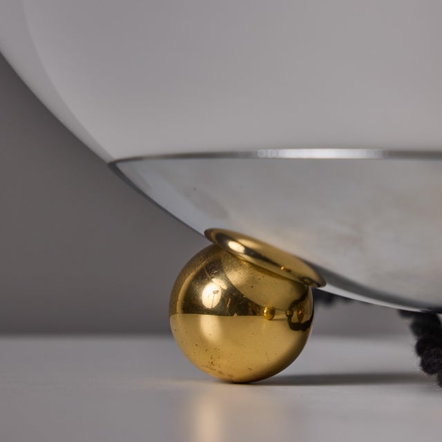 1980s Geometric Brass and Glass Table Lamp for Technolumen, Germany For Sale - Image 10 of 18
