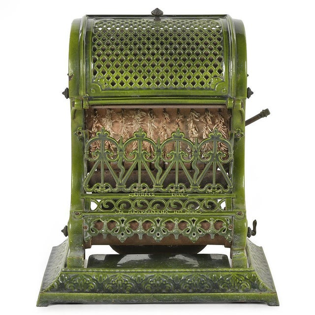 Green Cast Iron Green Wick Stove For Sale - Image 8 of 8