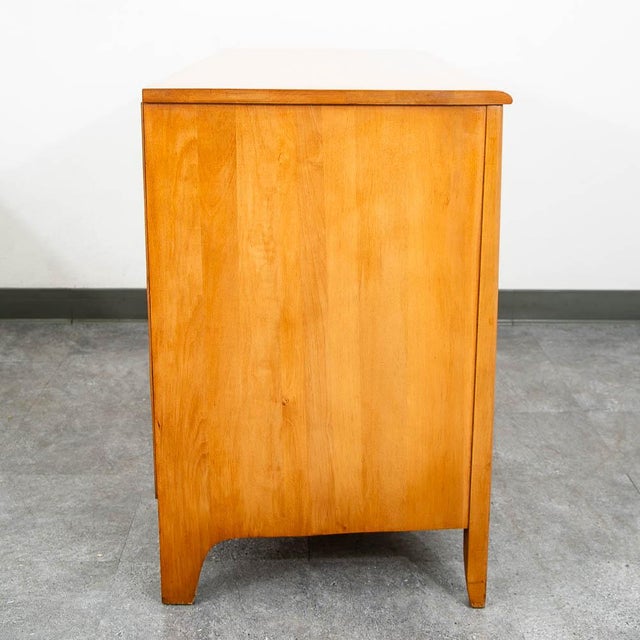 Wood 1960s Mid Century Danish Modern Chest Drawers Dresser Solid Wood Blonde 3 Drawers For Sale - Image 7 of 11