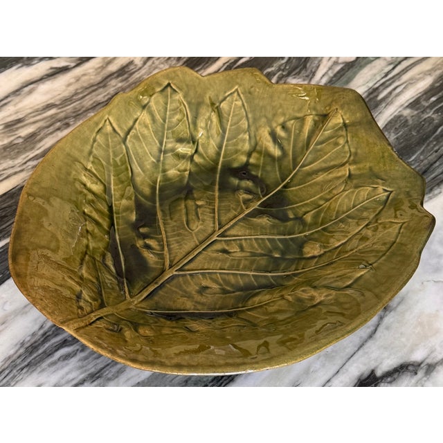 1930's Hawaiian Potter’s Guild Bread Fruit Motif Bowl or Plate For Sale - Image 15 of 15