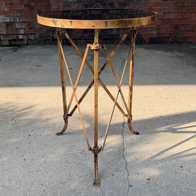 Hollywood Regency Late 20th Century Maison Jansen Style Gilt Drinks Table - Newly Painted For Sale - Image 3 of 12