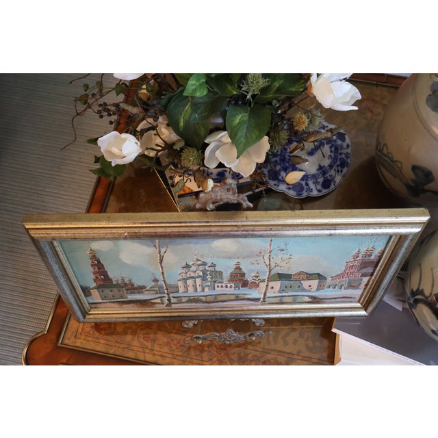 Original Oil Painting of Zagorsk (Sergiev Posad) Monastery Complex, Moscow Provenance, 1992 For Sale - Image 10 of 18