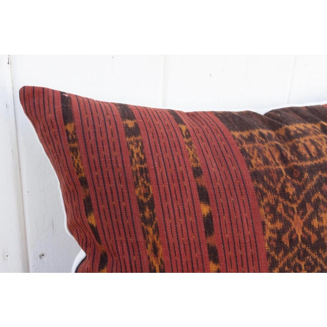 Tiji Antique Sumatran Ikat Pillow For Sale - Image 4 of 8