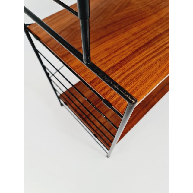 Vintage String Bookshelf in Walnut from WHB Germany, 1950s For Sale - Image 11 of 18