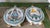 The items shown are Slovenská Keramika Modra (SKM) folk ceramic flasks, commonly known as a čutora (a traditional ceramic...