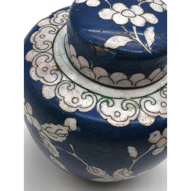 1920s Antique Chinese Cloisonné Ginger Jar For Sale - Image 5 of 5