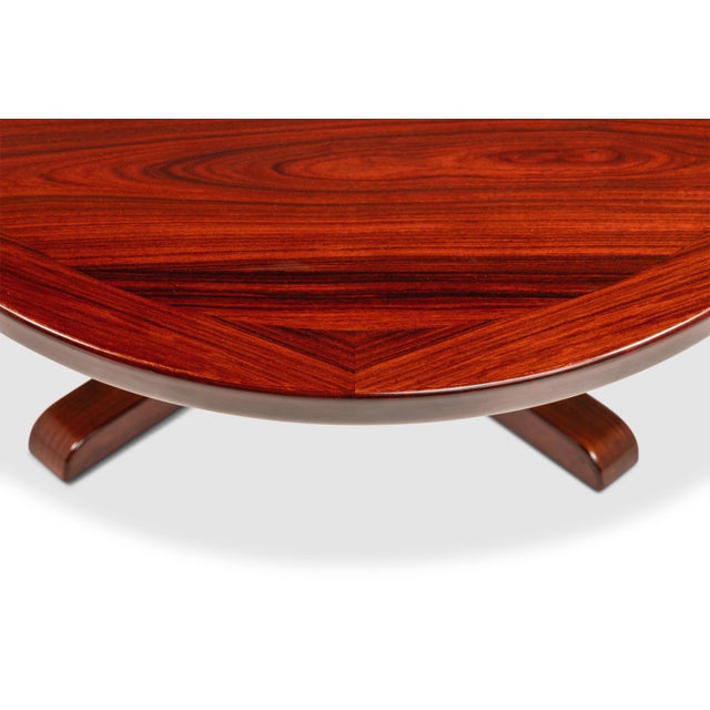 Mid-Century Danish Modern Dining Table W/ Pedestal Base in Rosewood by Skovby Møbelfabrik, Denmark, C. 1970s For Sale In Orlando - Image 6 of 18