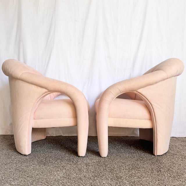 Postmodern Sculpted Pink Lounge Chairs - A Pair For Sale In Miami - Image 6 of 9