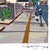 Pop Art Hollywood Motel - Original Abstract Cityscape Colorful Layered Mixed Media Art by Fabio Coruzzi For Sale - Image 3 of 6