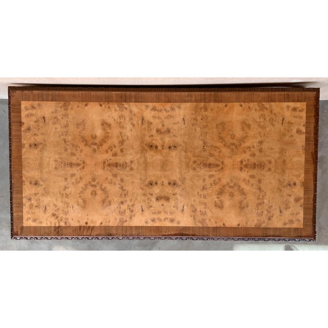 20th Root Oak Dining Room Table with Carved Edges For Sale - Image 4 of 18