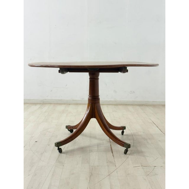 Mahogany Dining Table with Brass Legs For Sale - Image 9 of 12