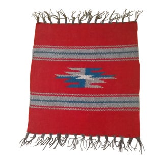 Late 20th Century Vintage Chimayo Spanish Wool Mat For Sale