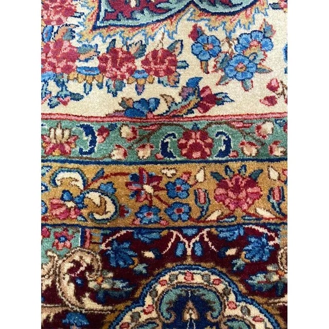 1960s Persian Kerman Area Rug 11’11” X 19’9″ For Sale - Image 4 of 13