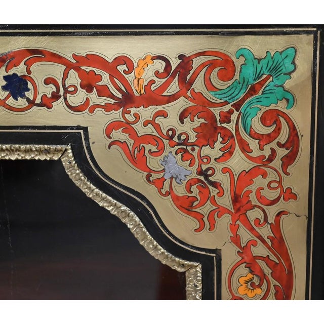 Small 19th Century Napoleon III Brass Showcase and Blackened Pear, Era - Middle Xixth For Sale - Image 16 of 18