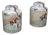 Pair of Vintage Huntsman Biscuit Barrels, Oriental, Ceramic, Kitchen Storage Jar For Sale