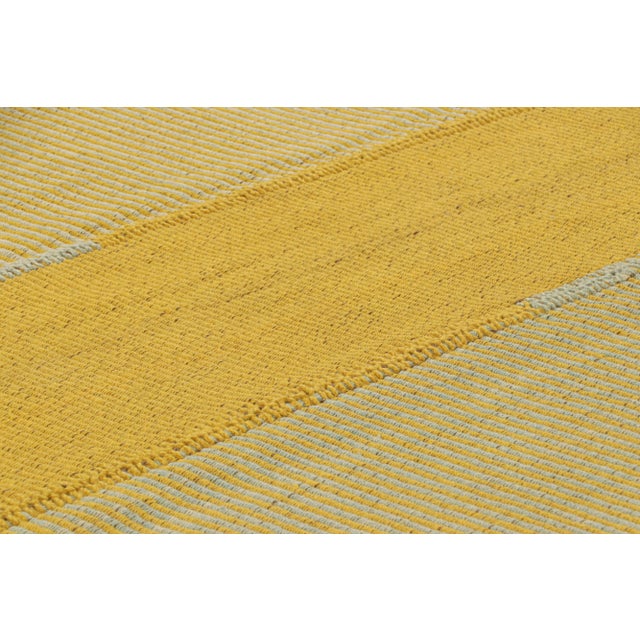 Handwoven in wool, a 7x8 Kilim design from an inventive new contemporary flat weave collection by Rug & Kilim. On the...