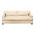 John Boone Upholstered Sofa in Cream Cotton Fabric For Sale