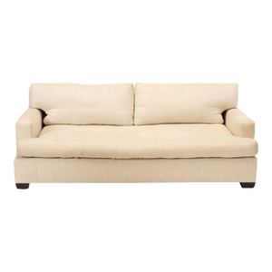 John Boone Upholstered Sofa in Cream Cotton Fabric