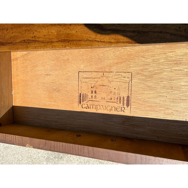 Mid Century Campaign Style Desk by Dixie Furniture For Sale - Image 10 of 12