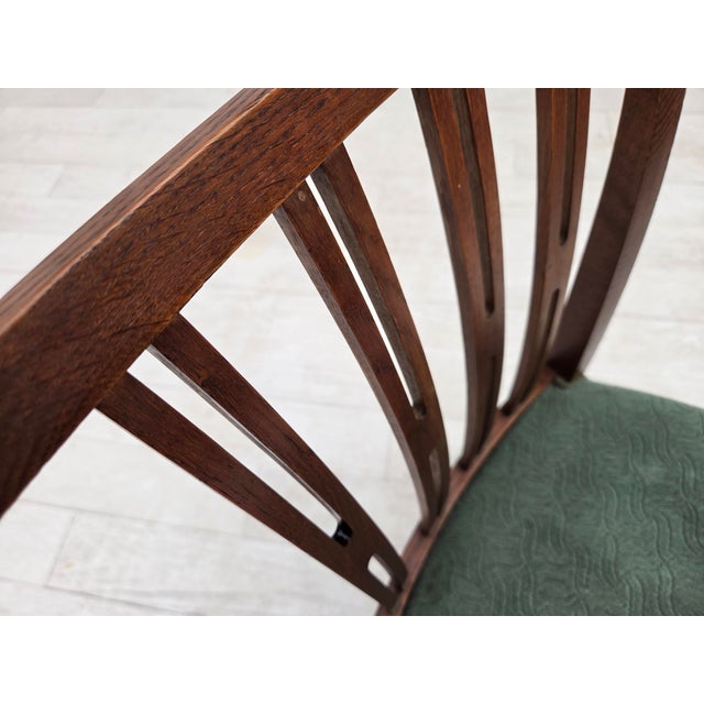 Danish Dining Chairs in Furniture Wool and Oak Wood, 1960s, Set of 6 For Sale - Image 9 of 18
