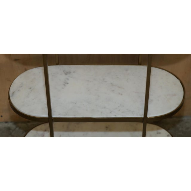 Vintage Italian Carrara Marble Side Tables, Set of 2 For Sale - Image 6 of 18