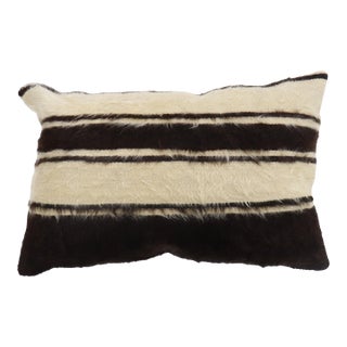 Black Turkish Mohair Rug Pillow For Sale