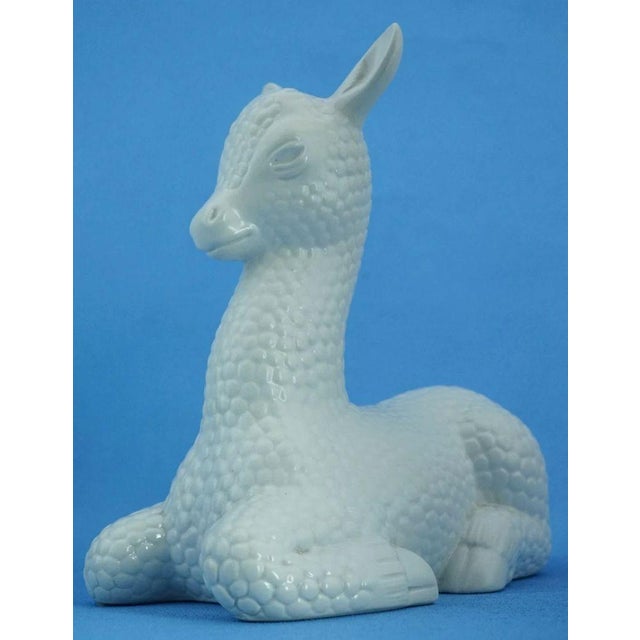 Art Deco Ceramic Baby Deer Sculpture by Giovanni Gariboldi for Richard Ginori Factory, Italy, 1900s For Sale - Image 13 of 18