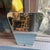 1930s 1930s Gio Ponti Style Art Deco Etched Glass and Brass Italian Wall Mirror For Sale - Image 5 of 12