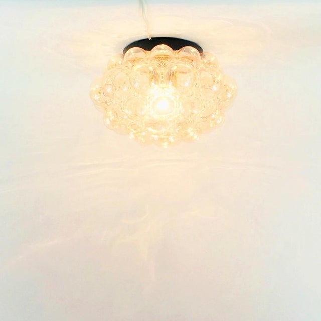 Large Mid-Century Amber Bubble Glass Flush Mount by Helena Tynell for Limburg, Germany, 1970s For Sale - Image 6 of 10