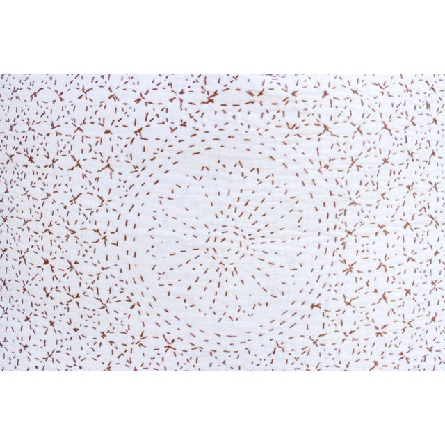 Rust Filanan Kantha Euro Pillow II For Sale - Image 4 of 9