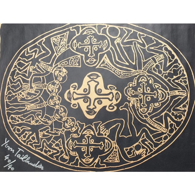 Tribal noir 2018 sérigraphie sur papier kraft Signé et numérotée sur 40 40/40 avec certificat de la galerie Œuvre : 65 x...