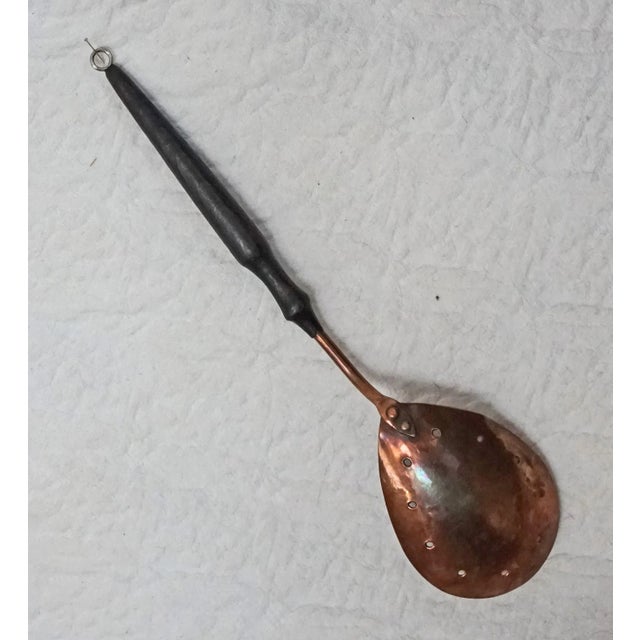 Antique Copper Serving Spoon For Sale - Image 4 of 5